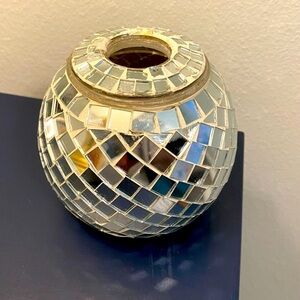 Glass Mosaic Candle Holder or aromatherapy reed diffuser stick holder.
